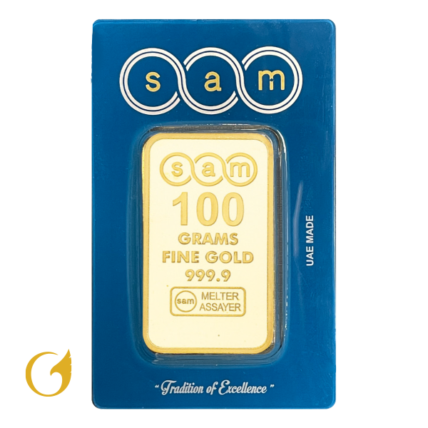 SAM 100 Gram Gold Bar 24