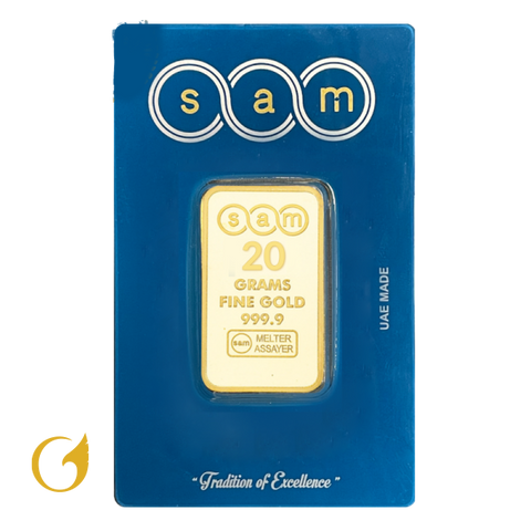 SAM 20 Gram Gold Bar 24