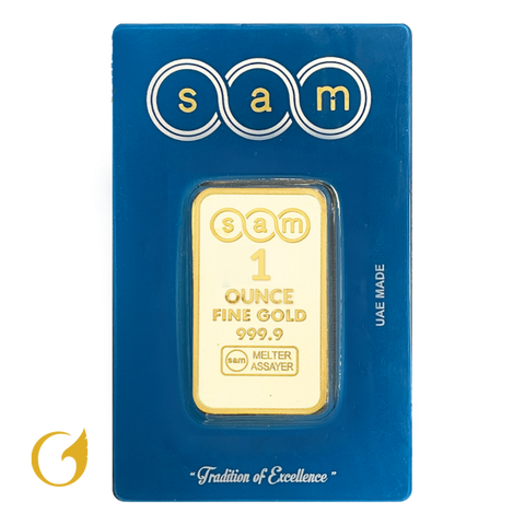 SAM 1 ounce Gold Bar 24