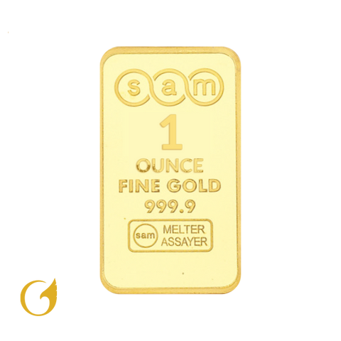 SAM 1 ounce Gold Bar 24