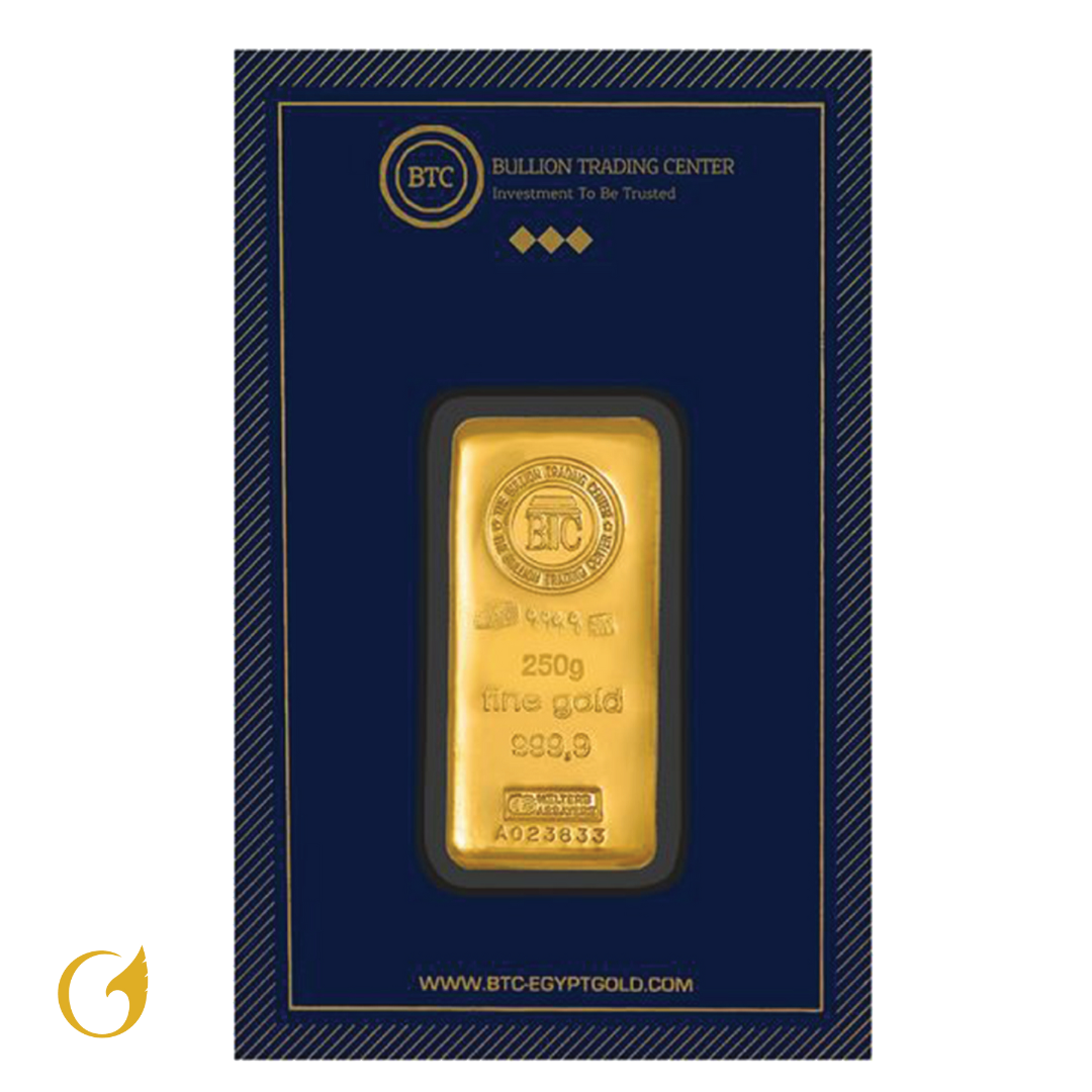 BTC 250 Gram Gold Bar 24
